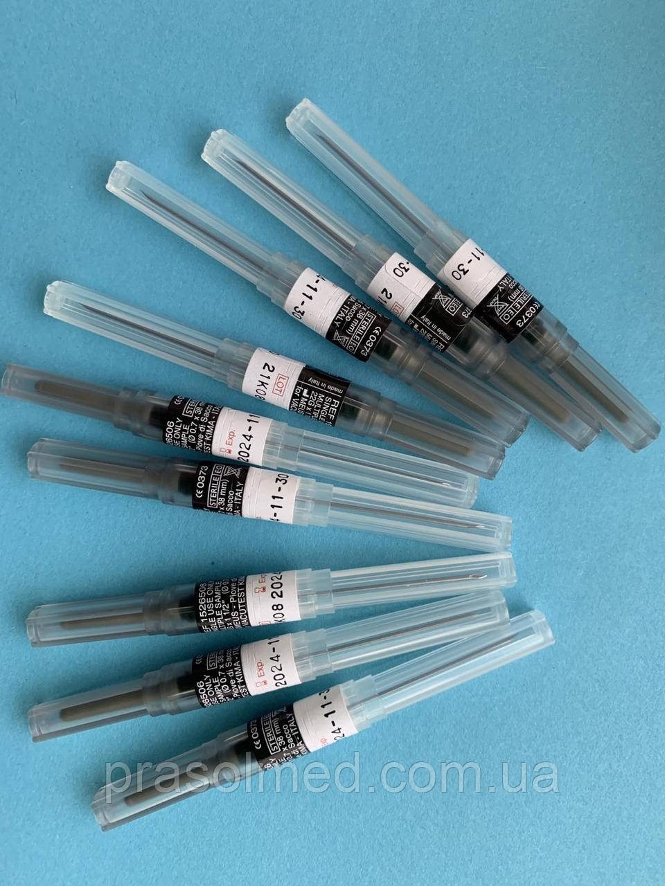 Голка для забору крові Vacutest Kima стерильна, одноразова 22G х 1 1/2" (0,7x38 мм),100 (шт/уп)