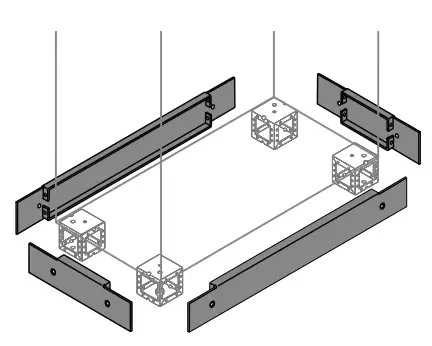 Комплект фланця цоколя 100х600мм (2шт) ABB ZN6000