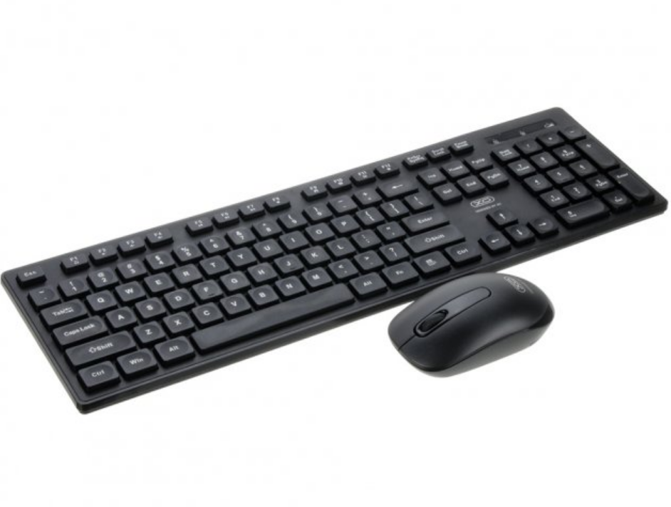 Бездротовий комплект XO KB-02 2.4G Wireless клавіатура і мишка - Black, фото 1