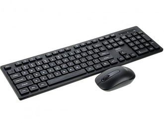 Бездротовий комплект XO KB-02 2.4G Wireless клавіатура і мишка - Black