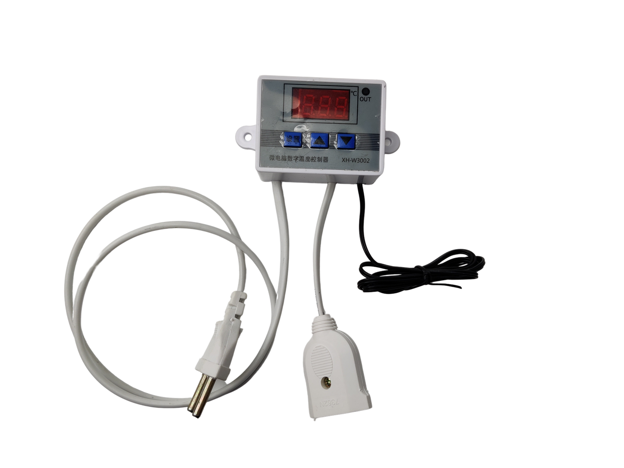 Терморегулятор XH-W3002 220 V (термостат) мережевим і навантажувальним шнурами, фото 1