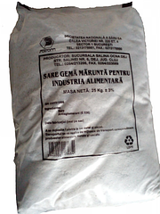 Сіль харчова помелу 1 в мішках по 25 кг Румунія