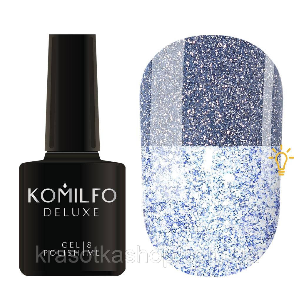 KOMILFO LUMINOUS COLLECTION L003 (БЛАКИТНИЙ, СВІТЛОВІДБИВАЮЧИЙ), 8 МЛ