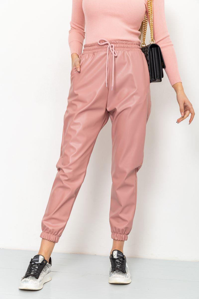 Лосини жіночі на флісі, колір пудровий, 164R150, фото 1