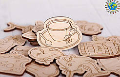 Набір дерев'яних фігурок зі словами 3 типу ССС ( 18 шт.)