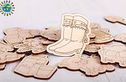 Набір дерев'яних фігурок зі словами  2 типу ССС ( 19 шт.)