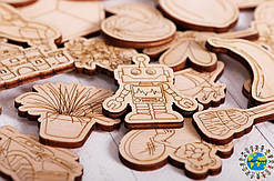 Набір дерев'яних фігурок зі словами 4 типу ССС (25 шт.)