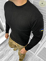 Тактический мужской свитер Avahgard Black / Мужской армейский теплый свитер черный (арт. 13231)
