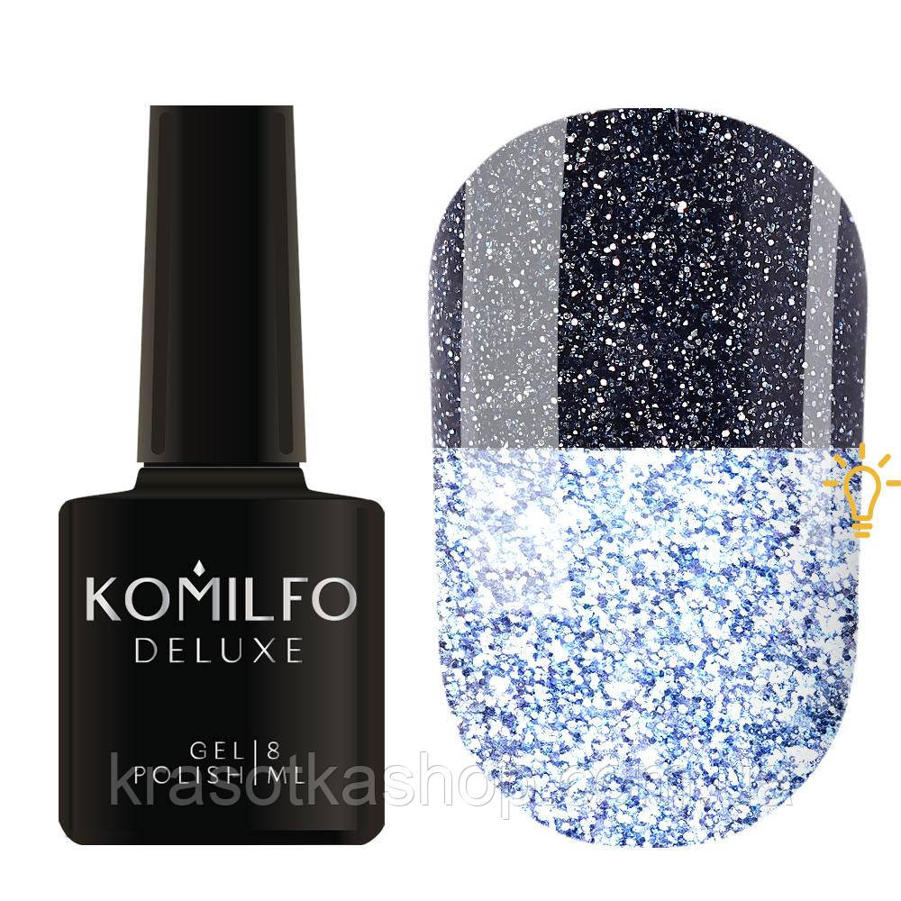 KOMILFO LUMINOUS COLLECTION L007 (ТЕМНИЙ СИНЬО-СІРИЙ, СВІТЛОВІДБИВАЮЧИЙ), 8 МЛ