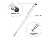 Стилус для малювання 2в1 для мобільних пристроїв Білий, фото 2