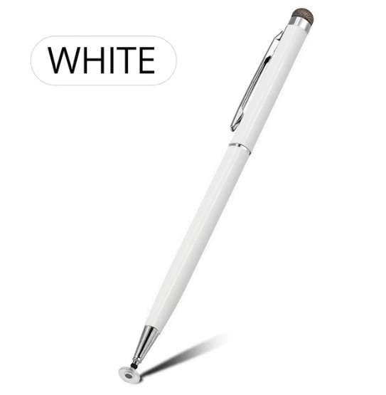 Стилус для малювання 2в1 для мобільних пристроїв Білий, фото 1