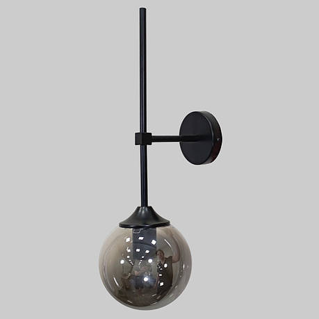 Чорне сучасне бра на 1 лампу "Bulb" (52-LW9521-1 BK+BK), фото 1