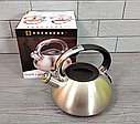 Чайник зі свистком із неіржавкої сталі 3 л Edenberg EB-2436/Чайник для плити, фото 2