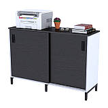 Тумба офісна розсувна LS-1200-830 LD Венге Луїзіана. Тумбочка для дому та офісу на колесах, фото 3