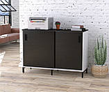 Тумба розсувна офісна LS-1200-830 LD Горіх Модена. Тумбочка для дому та офісу на колесах, фото 7