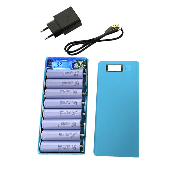 Power bank під аккумулятори на 8×18650 23 200 мАч