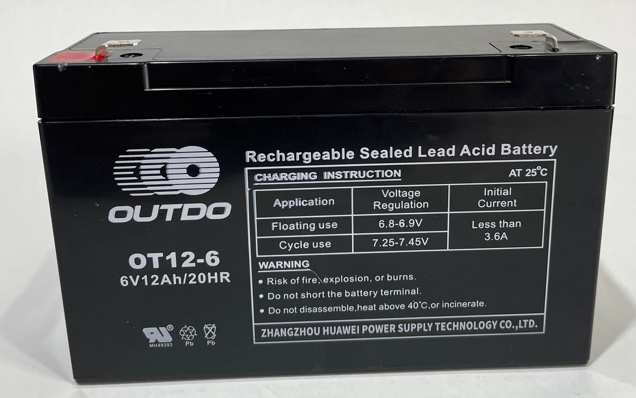 Аккумулятор 6V12A (150x95x50) для Детских Электромобилей OUTDO — Купить ...