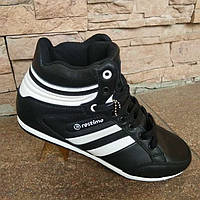 Кросівки Restime чорні з білим високі чорні 13366