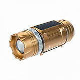 Ліхтар Кемпінговий світлодіодний на сонячних батареях HB-9688 Золото, фото 2