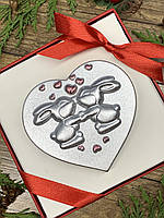Шоколадные подарки на Валентина. Шоколадное сердце в подарочной коробке.