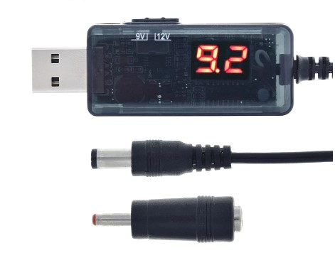 Повышающий преобразователь USB 9-12 Вольт 5,5*2,1мм+3,5x1,35 мм за 277 ...