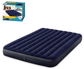 Двомісний надувний матрац 152х203х25 см Intex 64759 Classic Downy Airbed, двоспальний