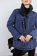 Жіноча демісезонна куртка прямого крою з коміром-стійкою норма та батал, фото 2