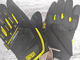 Тактичні рукавички Mechanix M-Pact Impact колір чорний з жовтими вставками розмір XL, фото 3