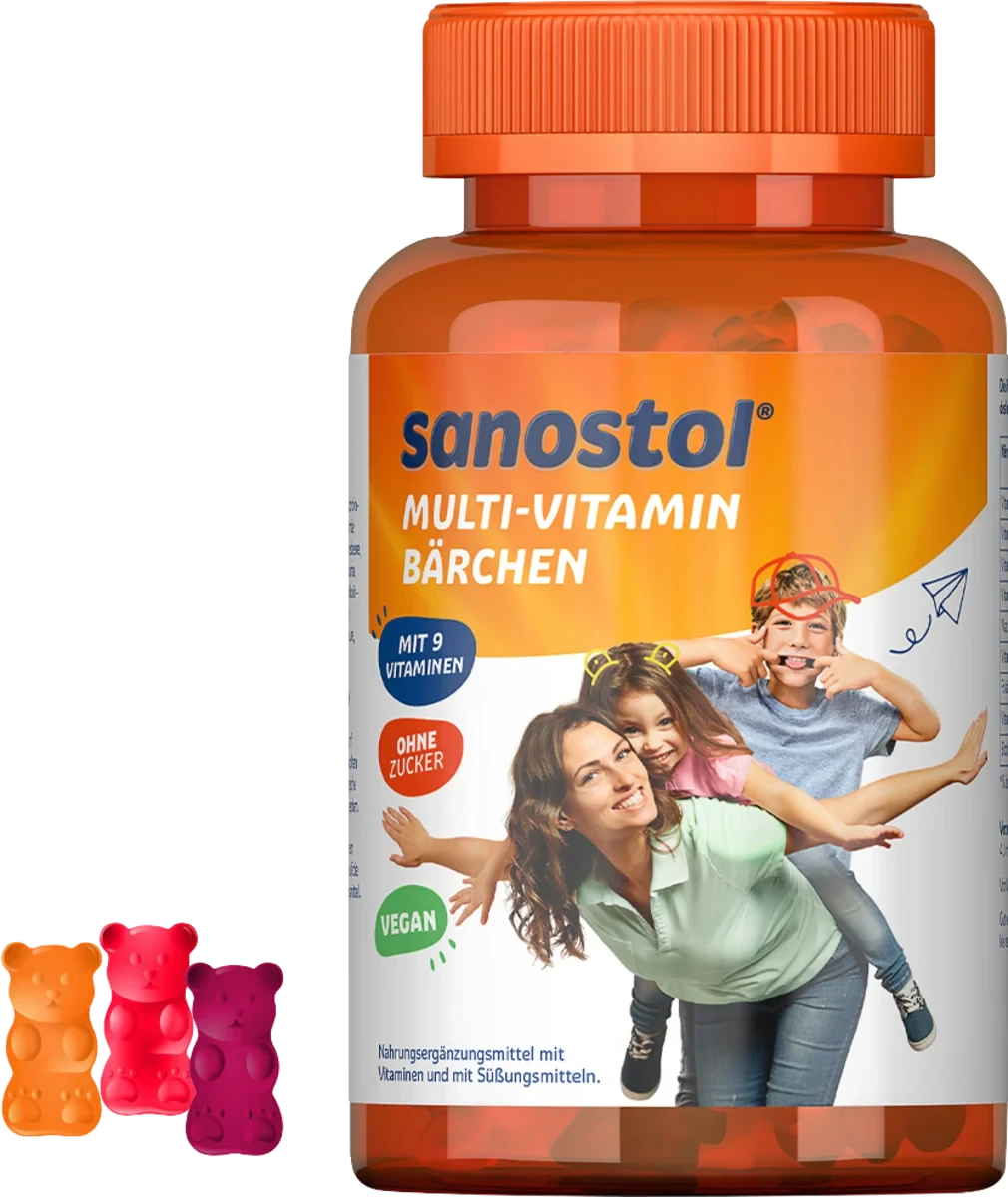 Жувальні полівітаміни для дітей Sanostol Multi-Vitamin Bärchen, 60 шт.