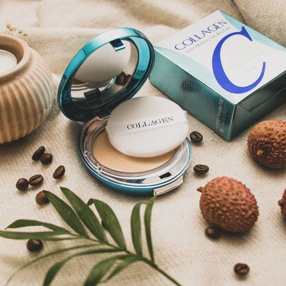 Колагенова пудра зі змінним блоком Enough Collagen Hydro Moisture Two Way Cake Зволожувальна колагенова пудра Enough Collagen Hydro Moisture Two Way Cake