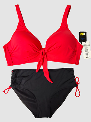 ОПТ Купальник для повних жінок Sisianna 53926 червоний на укр. 52 54 56 розмір, фото 2