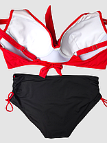 ОПТ Купальник для повних жінок Sisianna 53926 червоний на укр. 52 54 56 розмір, фото 4