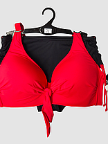 ОПТ Купальник для повних жінок Sisianna 53926 червоний на укр. 52 54 56 розмір, фото 3