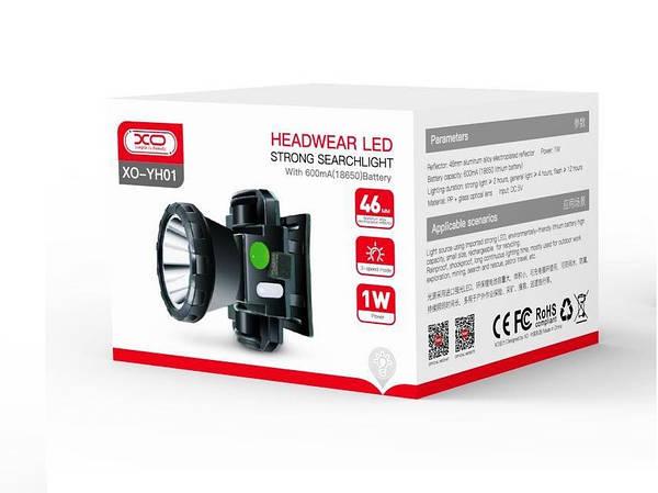 Ліхтар на лобі ХО-YH01 600mah, фото 1