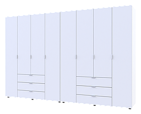 Шафа для одягу Гелар комплект Doros Білий 4+4 ДСП 310х49,5х203,4 (42002121)