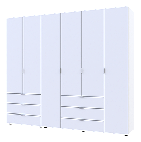 Шафа для одягу Гелар комплект Doros Білий 2+4 ДСП 232,5х49,5х203,4 (42002124)