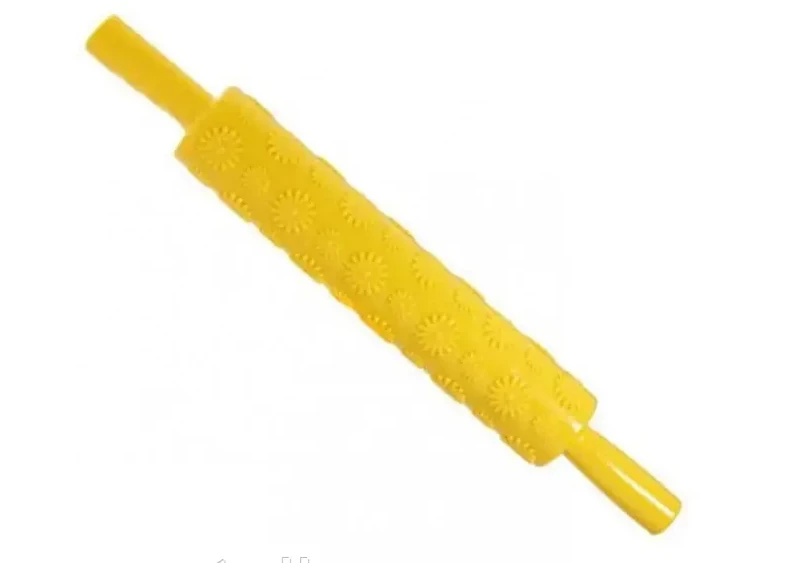 Скалка пластмасова текстура 25*4 см Ромашка VT6-17100