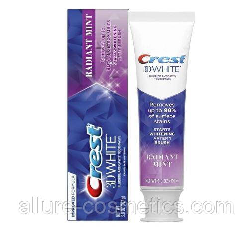 Відбілююча зубна паста Crest 3D White Radiant mint toothpaste 107гр