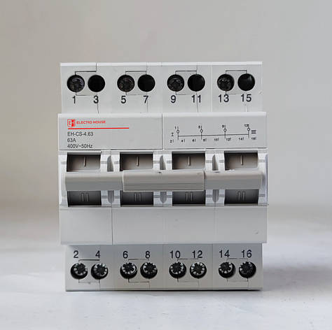 Перекидний вимикач 4x63 I-0-II (EH-CS-4.63), фото 1