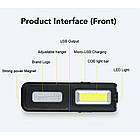 Ліхтарик SuperFire G12 5W+5W 2400 mAh USB, Powerbank, фото 4
