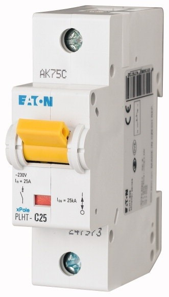 Автоматический выключатель Eaton (Moeller) PLHT-C25/1 25 kA - фото 1 - id-p1747847020