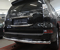 Захист заднього бампера на Lexus GX (c 2014--) Can Otomotiv d76 мм