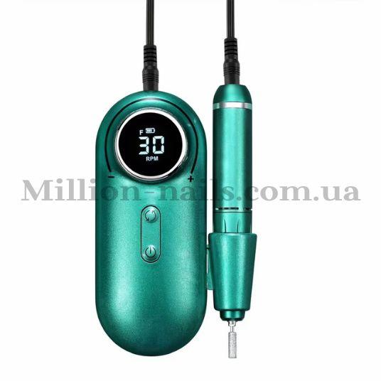 Портативний фрезер для манікюру на акумуляторі UV-301 потужністю 25 Вт.(Зелений)