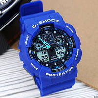 Часы casio g shock мужские наручные синие наручные синий цвет casio g-shock ga-100 blue