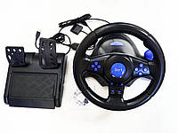 Руль с педалями 3в1 Vibration Steering wheel Игровой Геймпад PS2 / PS3 / PC