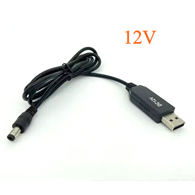 USB шнур підвищувальний перетворювач на 12 В (USB to DC 12v)