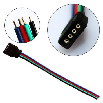 Dilux - Соединительный кабель с коннектор для светодиодной ленты RGB SMD 5050 4pin (1 jack) мама-mother - фото 1 - id-p291846950