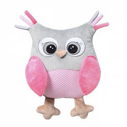 М'яка іграшка обіймашка для немовлят Сова Софія (сірий/м'ята) 33 см BabyOno