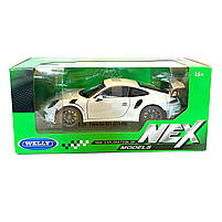 Іграшкова машинка металева Porsche 911 GT3 RS NEX, біла, інерція, відкр двері, капот, 19*7*6см, 24080W, фото 10