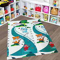 Дитячий розвиваючий килимок Кошенята на риболовлі - Цуценята 120х180х0,8см з сумкою м'який складаний (№275)